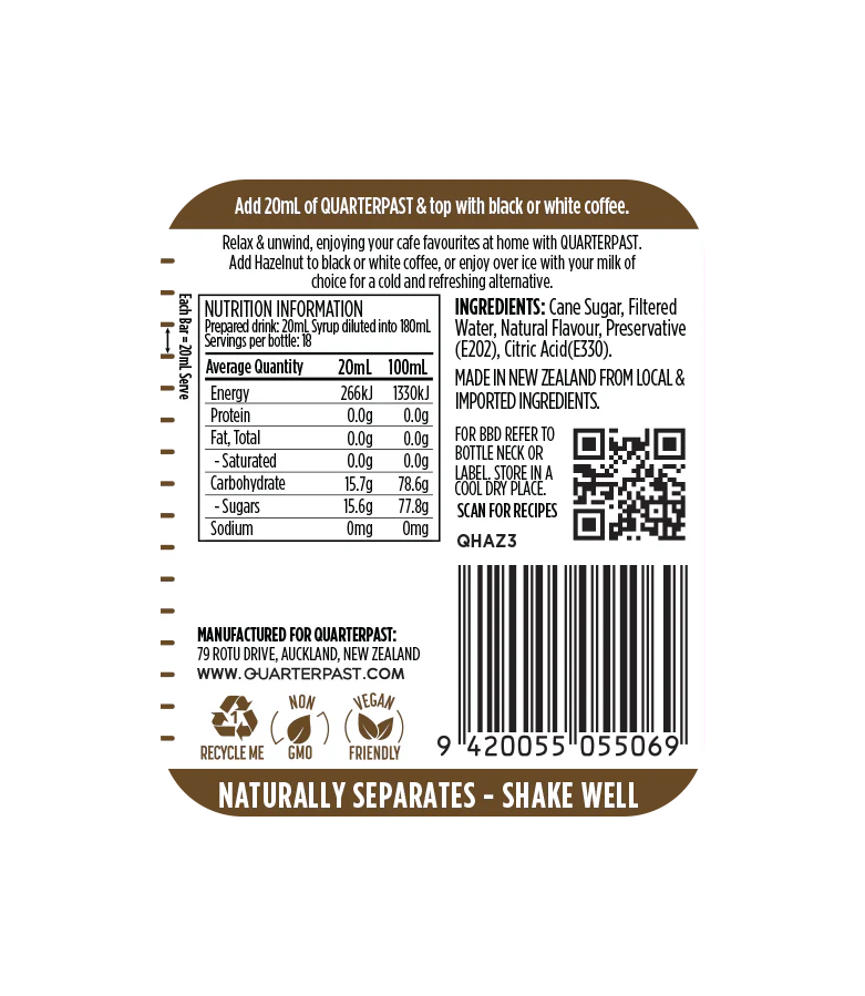 Hazelnut Coffee Flavour 360mL