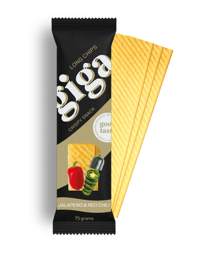 Giga Long Chips – Jalapeño & Red Chili (75g)