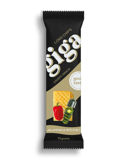 Giga Long Chips – Jalapeño & Red Chili (75g)