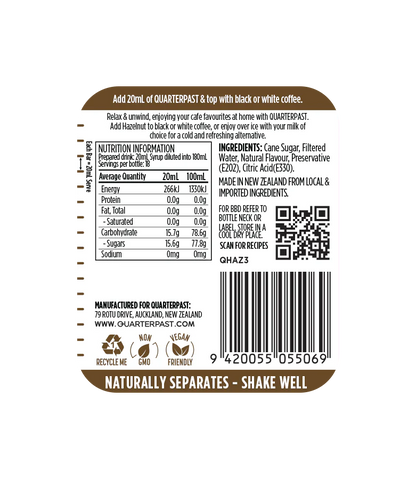 Hazelnut Coffee Flavour 360mL