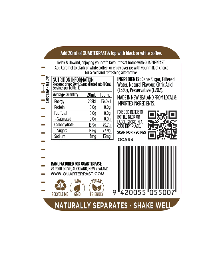 Caramel Coffee Flavour 360mL